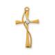 0.94 x 0.52 x 0.12 in. Gold Over Sterling Cross Pendant for Brass Chain