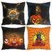 4Pcs Halloween Decorative Pillow Case-Horror Classic Pillow Case for Bedroom Room Dorm Party Decor #105