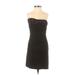 Free People Cocktail Dress - Sheath Strapless Sleeveless: Black Print Dresses - Women's Size 0