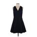 Banana Republic Casual Dress - Party V-Neck Sleeveless: Blue Print Dresses - Women's Size 6