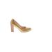 Cole Haan Heels: Pumps Chunky Heel Boho Chic Gold Print Shoes - Women's Size 9 - Round Toe
