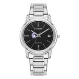 Women's Citizen Watch Silver Winona State Warriors Eco-Drive Black Dial Stainless Steel