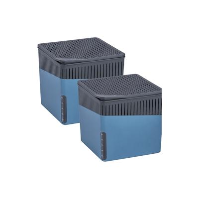 WENKO Raumentfeuchter Cube, Blau, 500 g, 2er Set