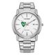 Men's Citizen Watch Silver Hobart & William Smith Colleges Eco-Drive White Dial Stainless Steel