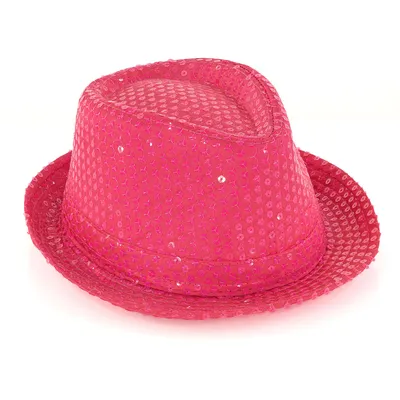 Hut Pailletten, neonpink Image