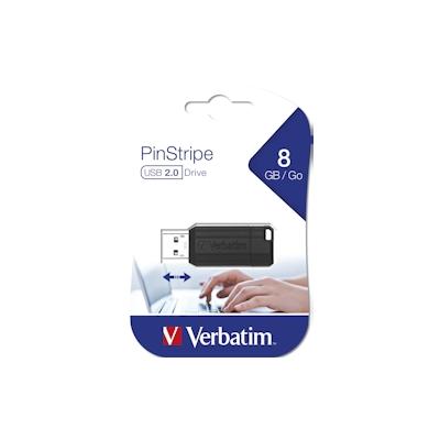 Verbatim USB 2.0 Stick PinStripe 8 GB schwarz