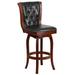 Darby Home Co Andromeda 26" Swivel Bar Stool Wood/Plastic/Acrylic in Black | Bar Stool (30" Seat Height) | Wayfair C6BE310AAB6F4863BD73010C6FFF624C