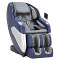 Lifesmart Zero Gravity Full Body 3D Power Massage Chair Faux Leather in Blue/Gray | 44.6 H x 29.7 W x 55.6 D in | Wayfair R6005L