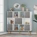 Ebern Designs Cragmont Bookcase Wood in White | 42.12 H x 47.24 W x 11.81 D in | Wayfair 3A076E2E0DB841D181F0A58CABB9DAEF