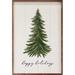 The Holiday Aisle® Happy Holidays Pine Tree Wood in Brown | 8 H x 5 W x 1.5 D in | Wayfair B40EF75ACE15448A887DD0AE07418647