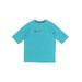 Nike Active T-Shirt: Blue Sporting & Activewear - Kids Girl's Size 12