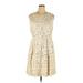 Hitherto Casual Dress - A-Line Crew Neck Sleeveless: Ivory Solid Dresses - Women's Size 18