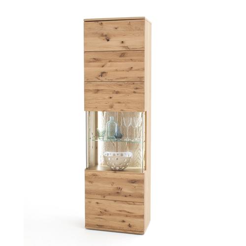 Vitrine Eiche bianco teilmassiv 60 cm rechts Santa Fe