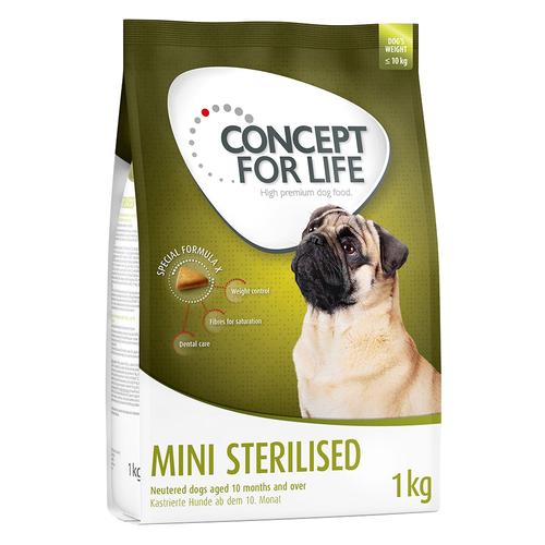 4 x 1 kg / 1.5 kg Concept for Life zum Sonderpreis! - 4 x 1 kg Mini Sterilised