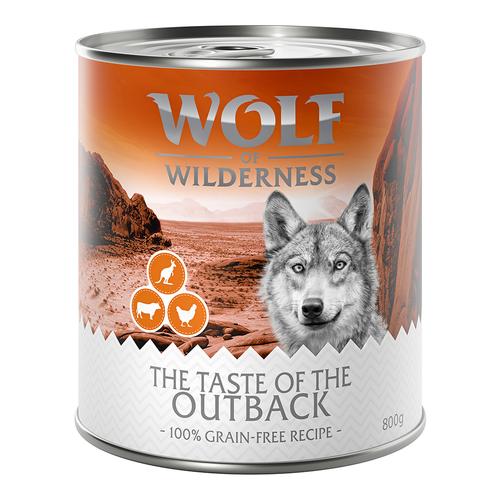 24 x 800g Adult The Taste of the Outback - Huhn, Rind, Känguru Wolf of Wilderness Hundefutter nass