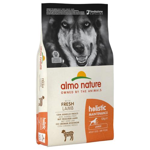 12kg Holistic: Adult Lamm & Reis Large Almo Nature Hundefutter Trocken - 1kg gratis!