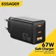 Essager 65W GaN Caricatore USB C PD QC 4.0 3.0 Tipo C Ricarica rapida per Samsung iPhone 1514 13 Pro