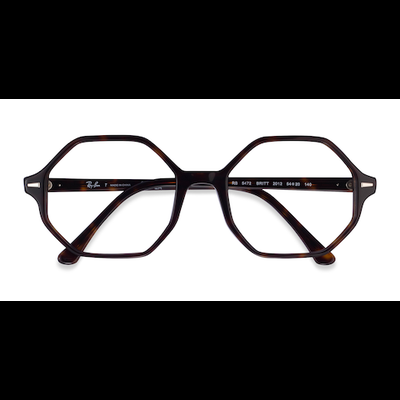 Unisex s square Tortoise Acetate Prescription eyeglasses - Eyebuydirect s Ray-Ban RB5472 Britt