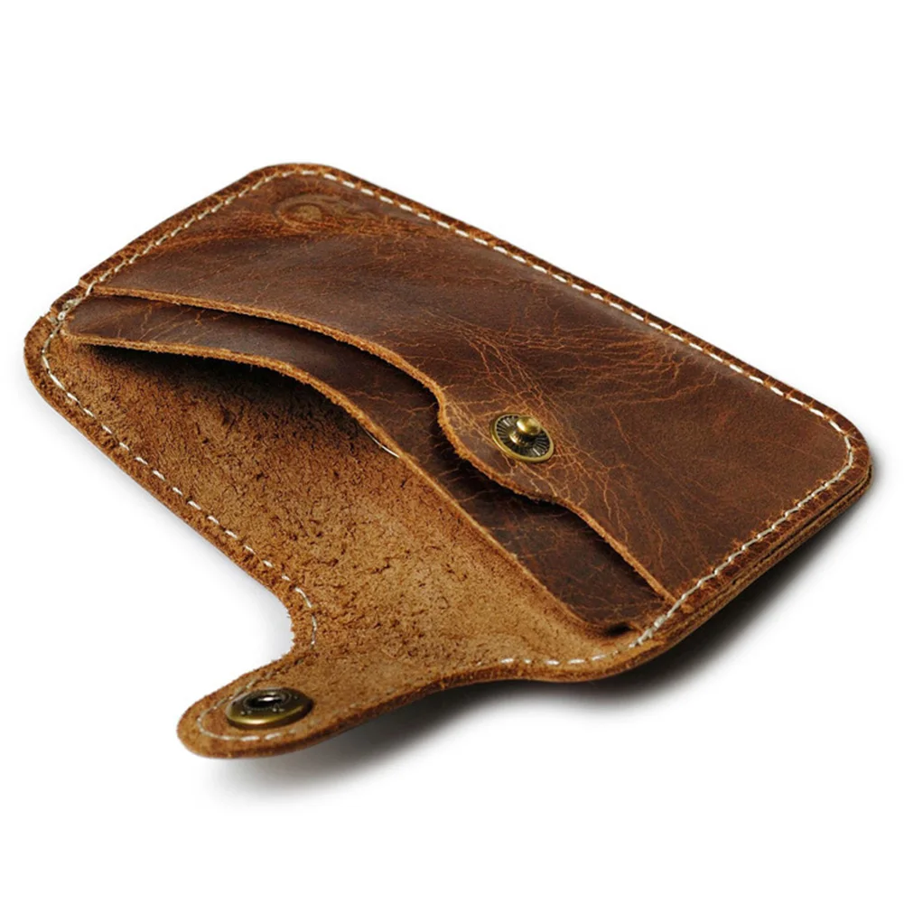 Porta carte di credito in pelle retrò all
