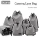 BOONA Camera Bag Backpack Lens Bag Drawstring Pouch Fleece Waterproof Camera Bag Protective for DSLR