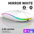 Tablet Phone Computer Bluetooth Wireless Mouse Charging Luminous 2.4G USB Wireless Mouse Portable