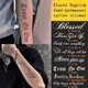 3pc/sSet Floral English Semi-permanent Tattoo Stickers Big Picture Arm Male Chest Thigh Neck Herbal