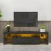 LED TV Stand Black Media Cabinets for TVs Up to 65" with Storage - 63.00" x 13.80" x 17.70"