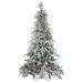 4.5' Pre-Lit Flocked Whistler Noble Fir Artificial Christmas Tree Clear Lights