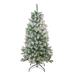 4.5' Pre-Lit Medium Flocked Winema Pine Artificial Christmas Tree - Clear Lights