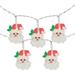 10-Count LED Santa Claus Micro Christmas Light Set 4.5ft Clear Wire - 4.5'