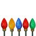 Set of 5 Lighted LED Jumbo C9 Bulb Christmas Pathway Marker Lawn Stakes - Multi-Color
