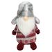 12" Red and White Nordic Gnome with Pink and Grey Fur Trapper Hat Christmas Decoration