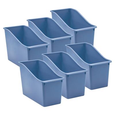 Teacher Created Resources Slate Blue Plastic Book Bin, Pack of 6