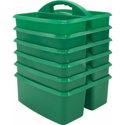 Teacher Created Resources Green Plastic Storage Caddy, Pack of 6