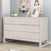 Wooden 6 Drawers Double Dresser, Wide Chest of Drawers, Traditional Bedroom Furniture, 47.8" D x 18.9" W x 30" H