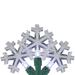 20-Count Pure White LED Snowflake Christmas Light Set 4.5ft Green Wire - 4.5'