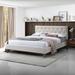 Alina Mid-Century Linen Upholstered Queen/King Platform Bed