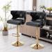 Modern/Luxury Leather Bar Stools With Back and Footrest-Adjustable Height
