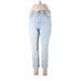 Nine West Jeans - High Rise: Blue Bottoms - Women's Size 12 Petite - Stonewash