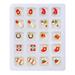 Christmas Nail Art Decoration - 20Pcs - Cute Snowman Reindeer Socks Gloves Hat Bell Xmas Tree Charms - 3D Nail Ornaments - Women DIY Manicure Accessories - Holiday Gift