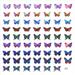 Butterfly Nail Stickers 3D Self Adhesive Nail Decals Colorful Butterflies Spring Flowers Nail Designs For Acrylic Nails Supplies Manicure Decorations