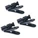 FRCOLOR 3pcs 360 Degree Rotatable Headphone Earphone Cable Wire Cord Clip Nip Clamp Organization Collar Lapel Shirt Holder (Black)