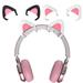 Haobuy Cat Ears for Headphones Cute Headset Cat Ears Fits Various Headphones Gift for Gamers 2pcs