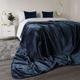 Dreamscene Faux Fur Mink Throw, Navy - 125 x 150cm