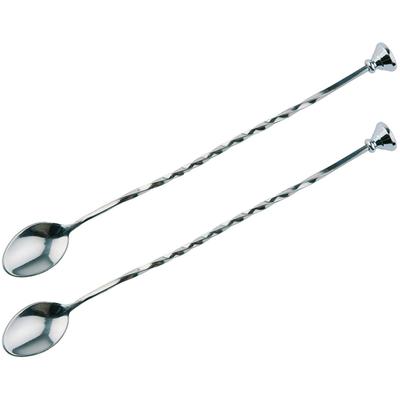 Servierlöffel BUDDY'S, silber, B:3cm H:2cm, Edelstahl, Kochlöffel, Barlöffel, Edelstahl, Länge 27 cm, 2-teilig