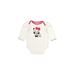 Small Wonders Short Sleeve Onesie: White Solid Bottoms - Size 3-6 Month