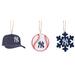 The Memory Company New York Yankees Three-Pack Cap, Baseball & Snowflake Ornament Set