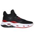 Skechers Men's SKX FLOAT Basketball Sneaker | Size 7.5 | Black/Red | Textile/Synthetic/Metal | Vegan | Arch Fit | Hyper Burst