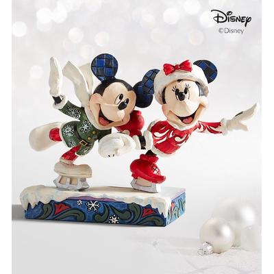 1-800-Flowers Home Decor Home Decor Home Accents Collectibles Keepsakes Collectables Delivery Mickey & Minnie Ice Skating By Jim Shore