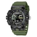 SMAEL Men's Digital Sports Watch 50M Waterproof Outdoor Military Large Face Electronic Casual Wrist Watches for Men Stopwatch Tactical Alarm Watch,Army Green